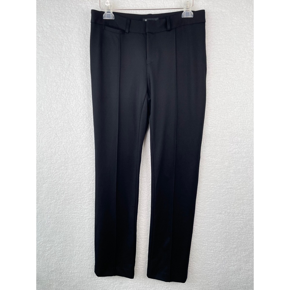 INC International Concepts Womens Black Slim Leg Pintuck Dress Pants Size 6
